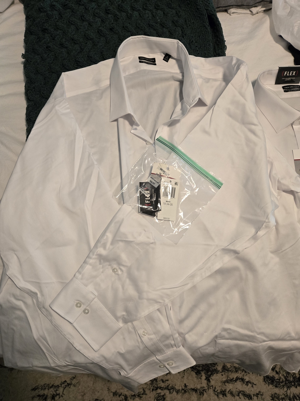 Van Heusen White Dress Shirt - Size 19 34/35